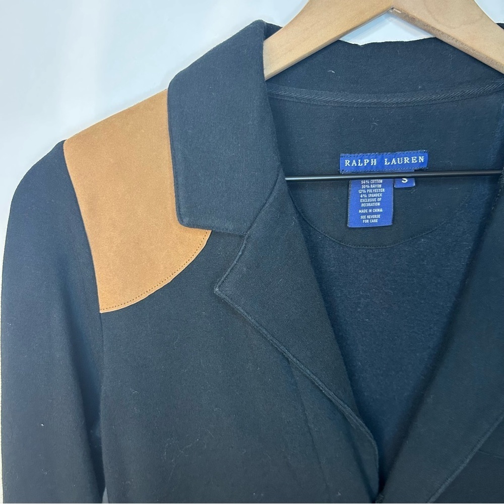 Ralph Lauren Women’s Black and Brown Soft Knit Blazer, Size Small - Picture 2 of 7